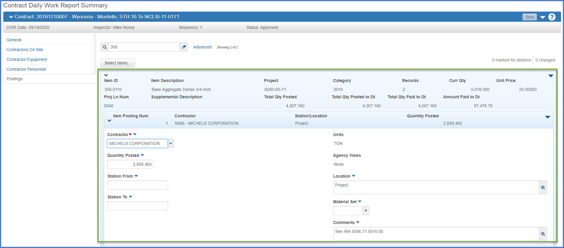 Daily Work Reports (DWRs)